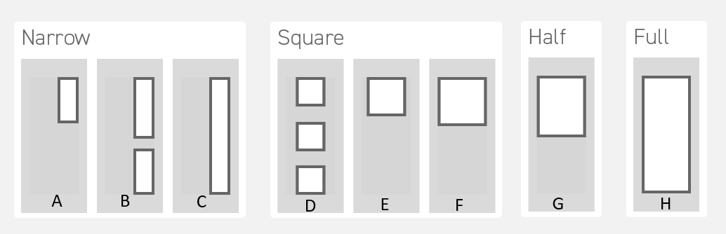 Vision kit reference chart with options A through H